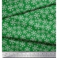 thumbnail image 3 of Soimoi Green Cotton Poplin Fabric Snow Flakes Floral Decor Fabric Printed Yard 56 Inch Wide, 3 of 3
