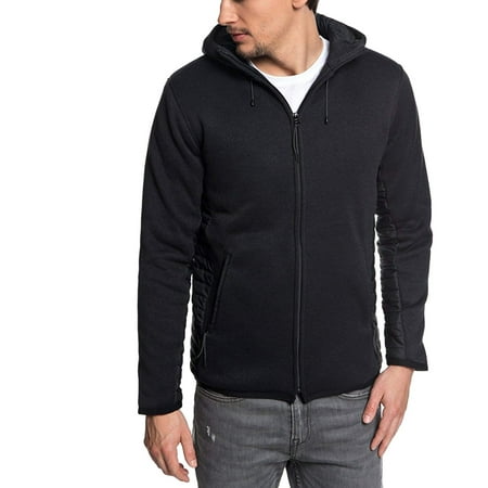 Mens Jacket Small Puffer Mixed Media Full-Zip S