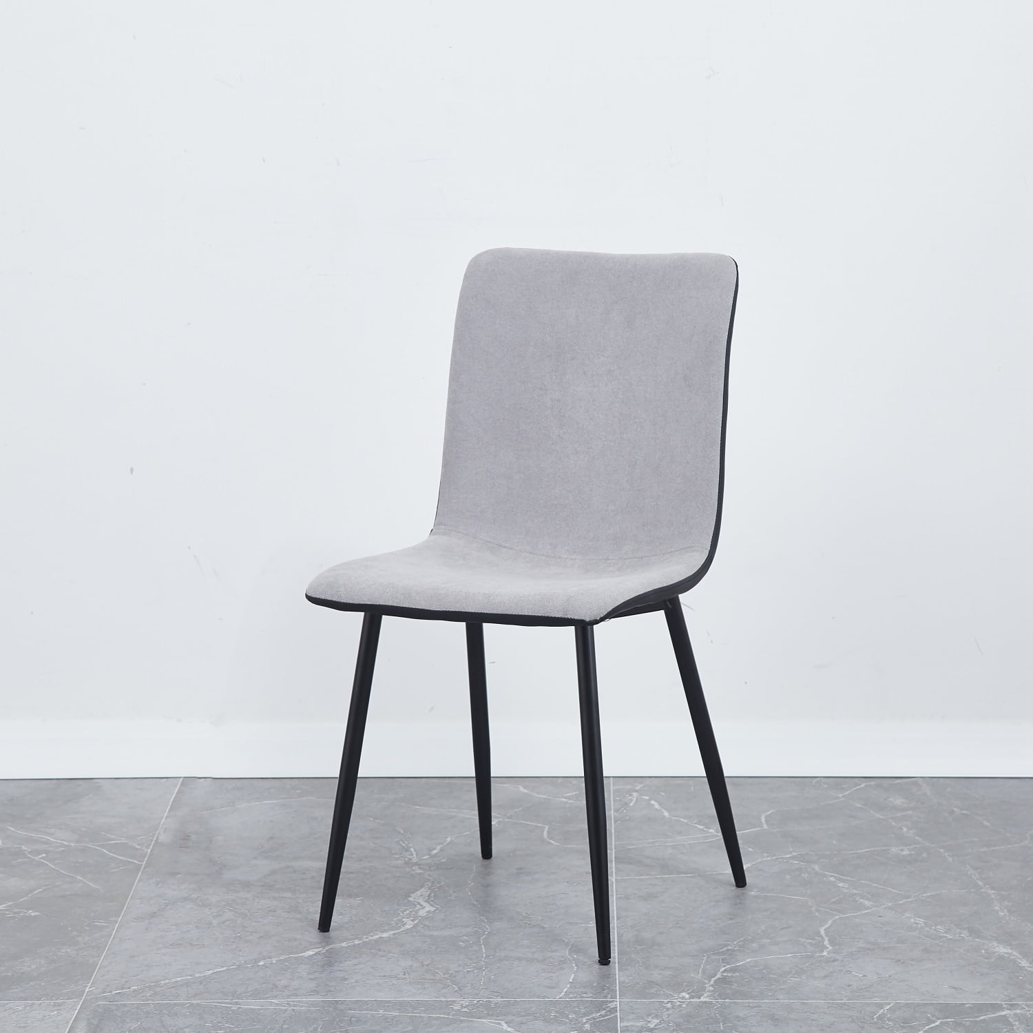 Kadyn Dining Chair 4-piece Set, Kitchen Dining Room Chair with Fabric Cushion, Seat Back and Brown Metal Leg, Linen Dining Side Chairs for Living Room, Gray Kadyn Dining Chair 4-piece Set, Kitchen Dining Room Chair with Fabric Cushion, Seat Back and Brown Metal Leg, Linen Dining Side Chairs for Living Room, Gray
