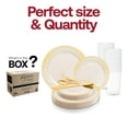 thumbnail image 4 of Smarty Ivory w/ Gold Harmony Plastic Wedding Value Set (120 Guests), 4 of 5