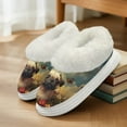 thumbnail image 6 of Psesaysky Womens Slippers Adorable Pug Print Fuzzy Slippers for Women Indoor Fluffy Plush House Shoes for Ladies Bedroom Shoes, Size 9-10, 6 of 7
