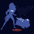 thumbnail image 2 of Men's DC League of Super-Pets Wonder Woman and PB Silhouette  Graphic Tee Navy Blue Large, 2 of 5