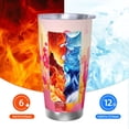 thumbnail image 6 of Lsque Digital Nomad Pink Landscape Pattern 20oz Car Cup with Lid and Straw, Insulated Coffee Cup with Straw Topper, Spill Proof Travel Coffee Mug, Stainless Steel Tumble-Straw Two-piece Set, 6 of 8