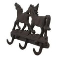 thumbnail image 6 of Ebros Cast Iron Rustic Country Galloping Horses Wall Hanging Hooks 11" W 3 Hook, 6 of 8