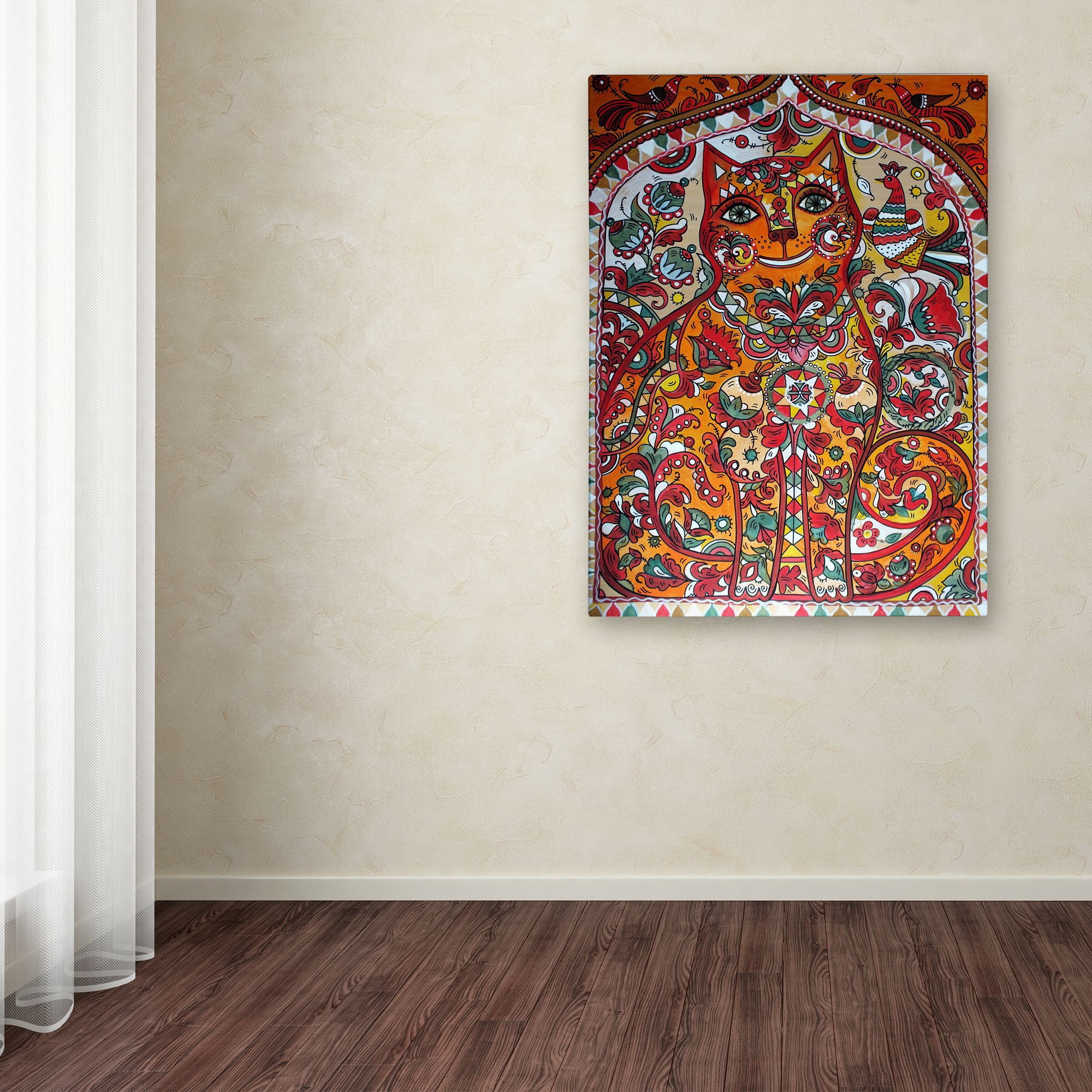 Trademark Fine Art 'Russian Red Cat' Canvas Art by Oxana Ziaka