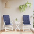 thumbnail image 1 of vidaXL Highback Chair Cushions 2 pcs Navy Blue Fabric, 1 of 5