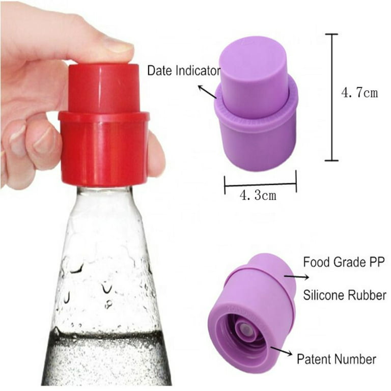 2pcs/Set Inflatable Air Tight Cola Pump Soda Cap Beverage Saver