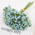 thumbnail image 1 of Nvzi Ramos de flores artificiales de aliento de bebé de color azul, 7 piezas de flores de tacto real para decoración del hogar, fiestas de bodas, 1 of 5