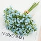 thumbnail image 1 of Nvzi Ramos de flores artificiales de Gypsophila azul, 7 unidades, tacto real, para bodas, fiestas, decoración del hogar., 1 of 5