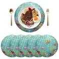 thumbnail image 3 of joogoo Fish Ocean View Pattern Round Plate Mats for Dining Table Placemat 1 Piece Holiday Decoration, 3 of 7