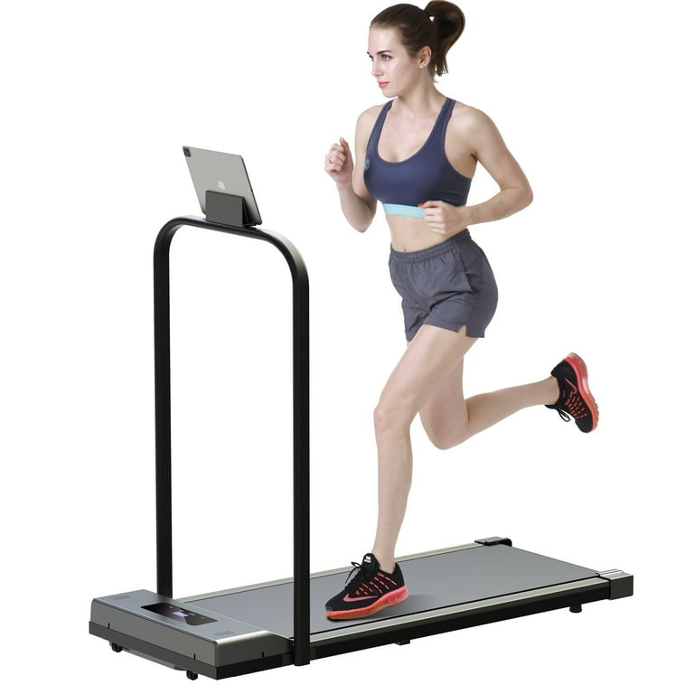 2 in 1 Walking Pad Treadmil Folding Electric Flat Under Desk Exercise Treadmill for Home and Office Walking Running Machine Space Saving