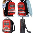 thumbnail image 2 of Jeiento Fire Truck Backpack with Lunch Box Set for Boys Girls 5-7 7-10 Kids School Bag Red Elementary Middle School Book Bag Lunchbox Pencil Case Water Bottle Holder for Kids Child Daypack, 2 of 7