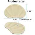 thumbnail image 2 of 2 Pairs Back of Heel Pads for Too Big Shoes, Heel Grips for Loose Shoes, Reusable Adhesive Heel Cushion Liner for Women Shoes, Improves Shoe Comfort and Fit, Nude, 2 of 5