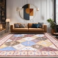 thumbnail image 2 of FULIE Rug for Living Room Washable Non-slip Area Rug,6'x9'Rug,Brown/Blue, 2 of 7