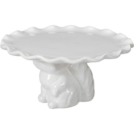 Earthenware Fox White Cake Stand