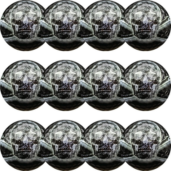 Black Skull Golf Balls – 12-Pack Bold Skull & Crossbones Design