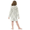 thumbnail image 7 of FORMRS Niños Bathrobe Unisex Hooded Robe Soft Plush Pajamas Sleepwear, Size 10-12T, Light Gray Pattern, 7 of 7