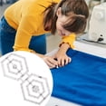 thumbnail image 3 of VONKY Acrylic Ruler Easy Quilting Thick Double Square Hexagonal Pentagonal Round DIY Template White hexagon, 3 of 6