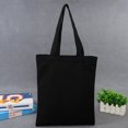 thumbnail image 4 of Bolsa de compras grande de lona, bolso plegable Unisex de algodón ecológico, diseño en blanco, logotipo personalizable, 10 Uds., 4 of 4