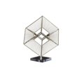 thumbnail image 1 of Benzara BM152372 Aesthetically Refined Metal Tabletop Decor with Acrylic Base, Silver, 1 of 1