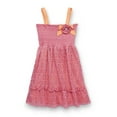 thumbnail image 2 of Forever Me Girls Pink & Orange Lacy Smocked Dress Sundress Sun Dress 6, 2 of 2