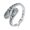 Lotus 1, variant on Midir&Etain Moss Agate Ring for Men Women Adjustable Celtic Trinity Knot Spoon Rings Teardrop Agate White Gold Plated Thumb Rings Gift for Her