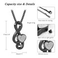 thumbnail image 2 of Constantlife Music Note Cremation Pendant Small Urns for Ashes Necklace Musical Urn Jewelry, 2 of 4