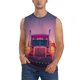 thumbnail image 1 of Balery Sunset Truck Highway Camisetas sin mangas para hombre, absorbe la humedad y protege contra el mal olor.-Large, 1 of 7