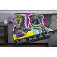thumbnail image 5 of Dawhud Direct Dean Russo Love & Dog Squad 50""x60"" Fleece Blanket for Bed, 5 of 5