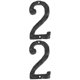 thumbnail image 1 of Letreros decorativos con números de dirección para puerta, números de casa modernos, puerta de habitación, paquete de 2 de metal, 1 of 6