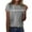 Gray, variant on Women's Freedom Print Casual T-Shirt, Comfortable and Breathable Shirt for Famale, Gray, XXL