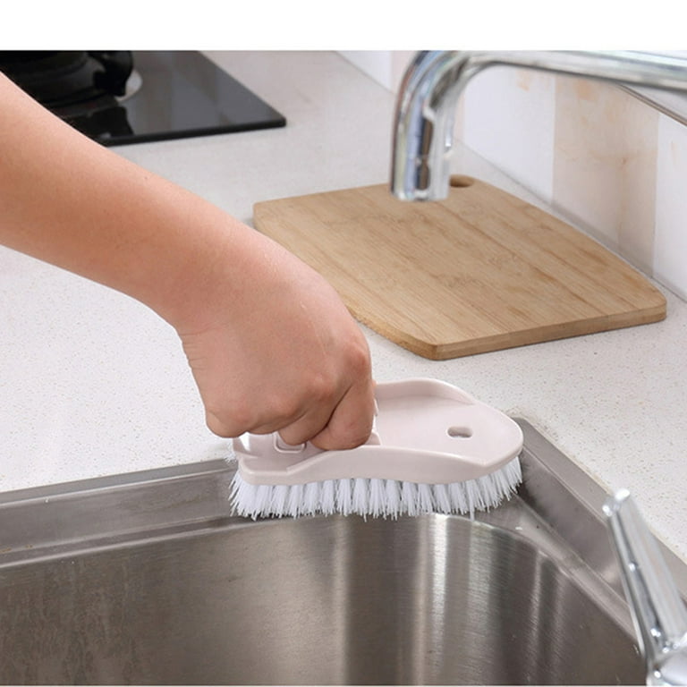 ITTAHO Floor Scrub Brush with Long Stainless Steel Handle Extension+Small  Deep Cleaning Brush