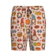 thumbnail image 6 of Daiia Fall Thanksgiving Mens Woven Stretch Pajama Short,Short Pajama Pants-XX-Large, 6 of 7
