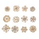 thumbnail image 5 of 12 Uds. Broches de de Imitación Dorados Chapados en Oro con Forma de Flor, 5 of 5