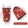 thumbnail image 4 of Mangas reutilizables para café helado para vasos de bebida fría, cubierta aislante de neopreno compatible con Starbucks, Dunkin, McDonalds - Grosor de 3 mm (Tamaño grande 30-32 oz, estilo navideño) 3X, 4 of 7