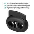 thumbnail image 4 of Uxcell 0.91''x0.83''x0.24'' Spring Cord Locks Rope Fastener Double Holes Plastic Black 6pcs, 4 of 7