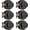 6, variant on 6 Pack Gold Door Knobs with Camelot Trim,Interior Door Knob with Lock,Coastal Door knob for Hall & Closet, Satin Brass