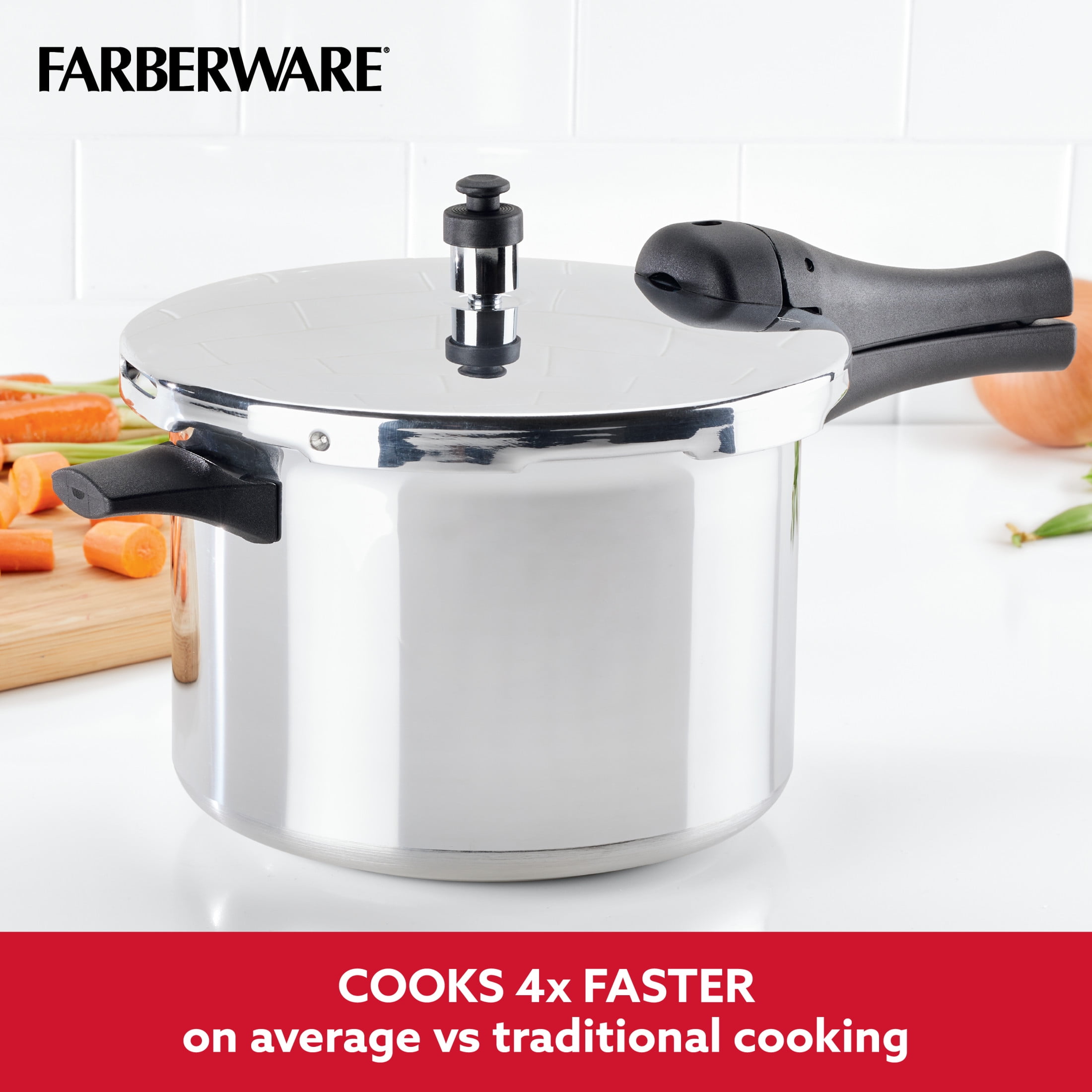 Generic 8541902455 Farberware Cookware Aluminum Pressure Cooker, 8-Quart