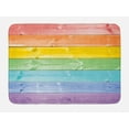 thumbnail image 1 of Pastel Bath Mat, Wooden Planks in Rainbow Colors Rural Rustic Home Cottage Theme Summer Shades Print, Non-Slip Plush Mat Bathroom Kitchen Laundry Room Decor, 29.5 X 17.5 Inches, Multicolor, Ambesonne, 1 of 2