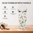 thumbnail image 4 of 30oz Western Flip Tumbler with Handle lid and Straw,Cow Skull CoffeeTravel Mug Cup Water Botter,Western Stuff Decor Accessories, 4 of 6