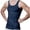 Blue, variant on Men's Body Shaping Vest Chest Compression Shirt Abdominal Tight Underwear Shirt Abs Abdomen Slim Size L