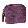 thumbnail image 3 of Estuche para Pulseras Caja Portátil de Joyas Compartimentos Independientes Terciopelo Cremallera de Borla Adecuado para Mujeres Madres Oficina Vacaciones Violeta, 3 of 8