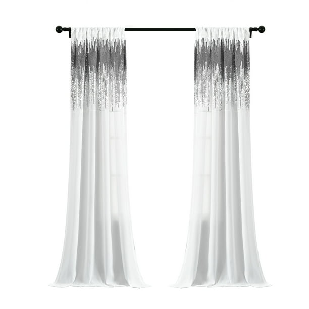 Lush Decor Shimmer Sequins 84, Shimmer Curtain Panels
