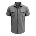 thumbnail image 4 of Vetsdori Pockets Shirts for Men Short Sleeve Summer Button up Outdoor Casual Collar Travel Mens Tops Shirts, 4 of 8