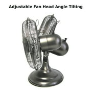 Optimus F-6212 Powerful 3 Speed 12 Portable Retro Oscillating Table Fan, Bronze