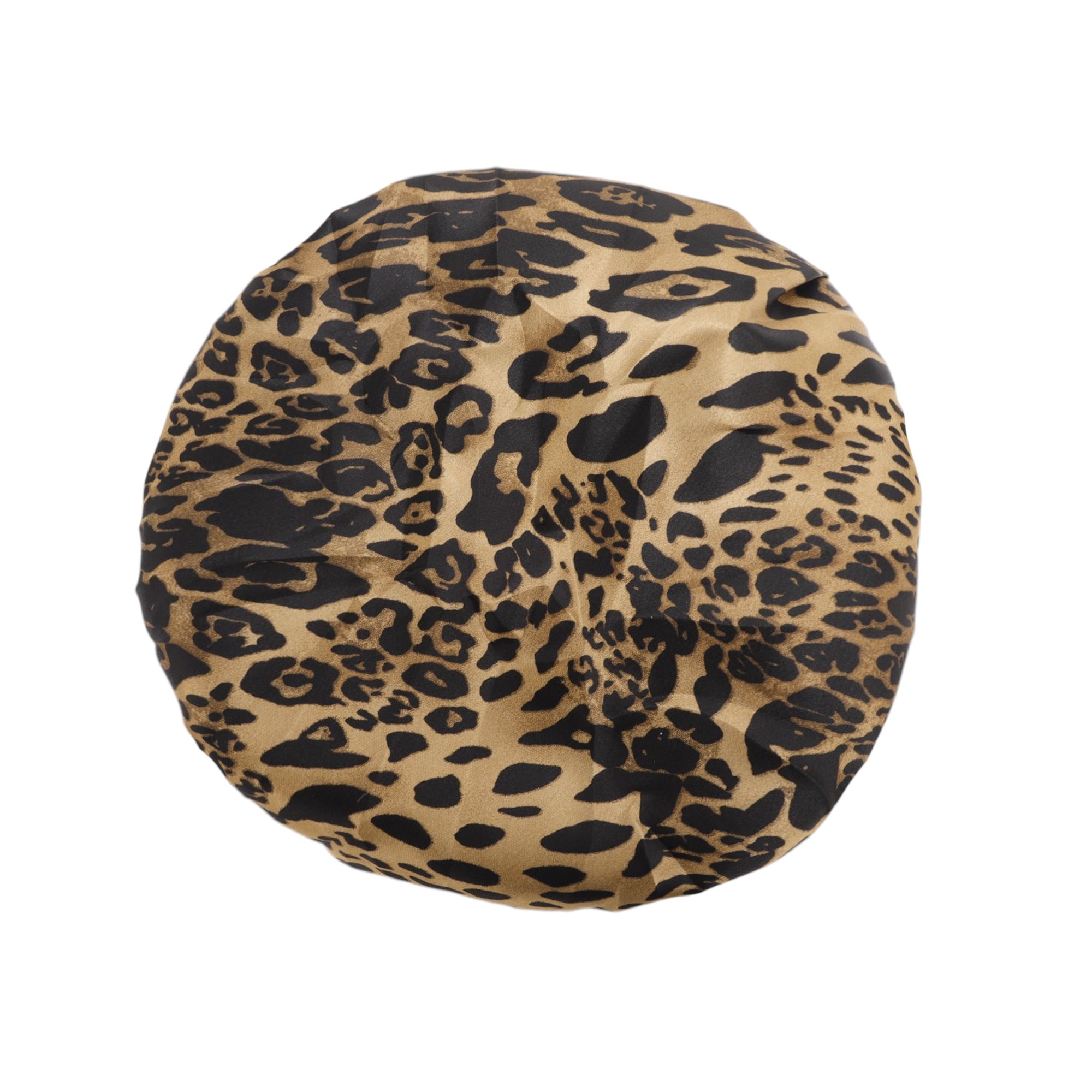 Unique Bargains High Elasticity Print Shower Cap 1 Pc Brown