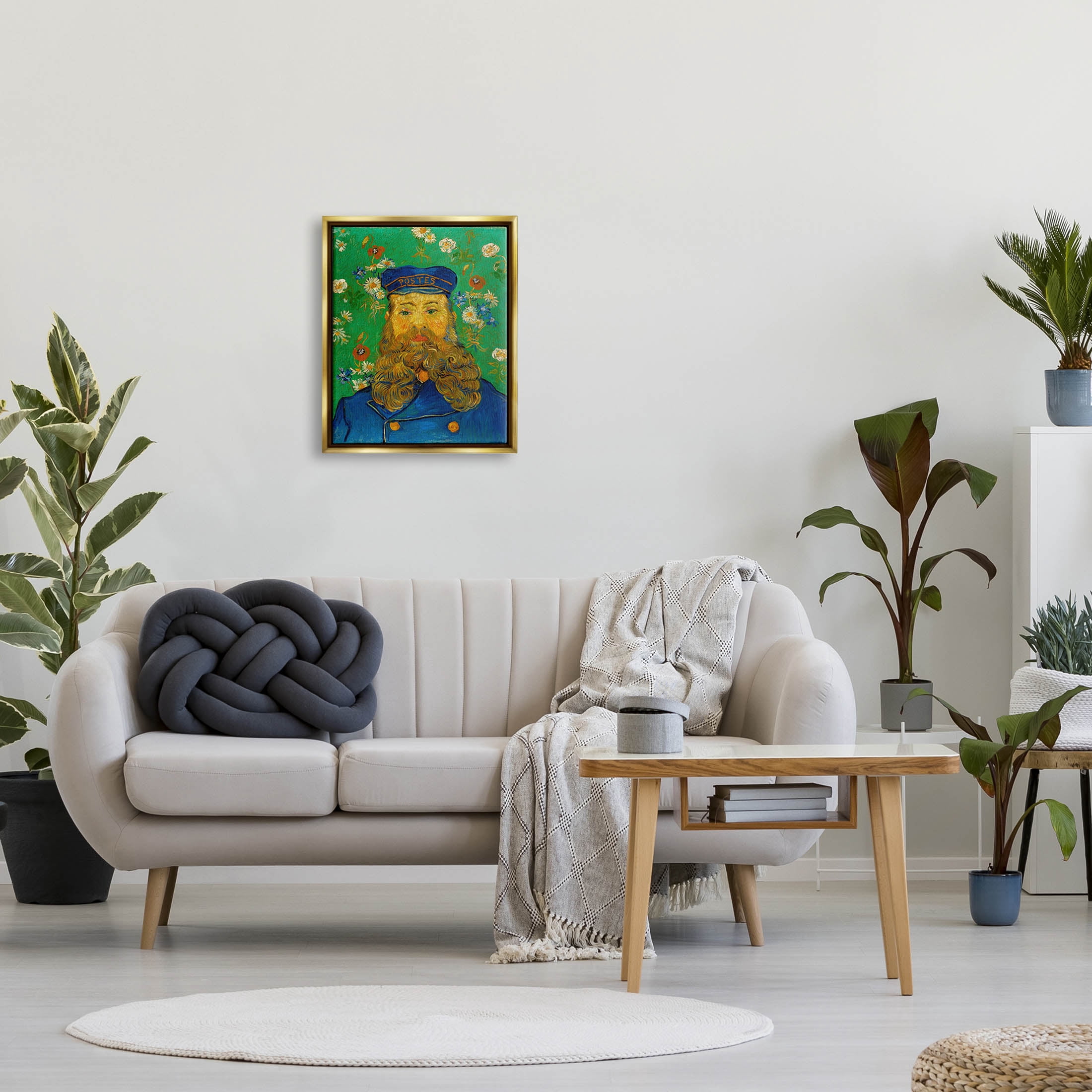 Portrait Of Joseph Roulin Van Gogh Botanical & Floral Painting Metallic Gold Framed Art Print Wall Art