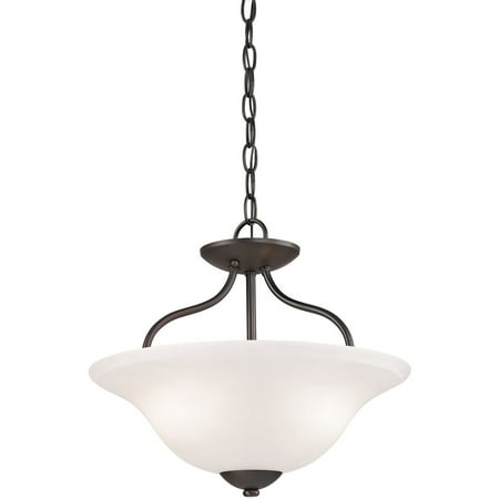 

Semi Flush 2 Light Fixtures With Oil Rubbed Bronze Finish Steel Glass Material Medium 15 200 Watts