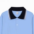 thumbnail image 4 of NIEWTR Boys Athletic Pullover Polo Shirt Long Sleeve Lightweight Fabric for Hiking Running and Jogging Activities（A-Light Pink,13-14 Years), 4 of 5