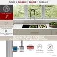 thumbnail image 3 of Stylish 20 ⅞" Ht Single Handle Brushed Stainless Steel with Black Spout Hose Pull Out Three Modes Kitchen Faucet K-140S, 3 of 9